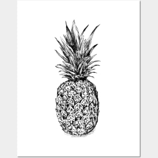 Pineapple print Posters and Art